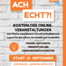 „Ach echt?!“ ist zurück – kostenlose Online-Reihe für Betroffene und Unterstützungspersonen