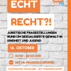 Digitale Fachinforeihe am am 16. Oktober: Recht auf Aufarbeitung – was heißt das eigentlich?